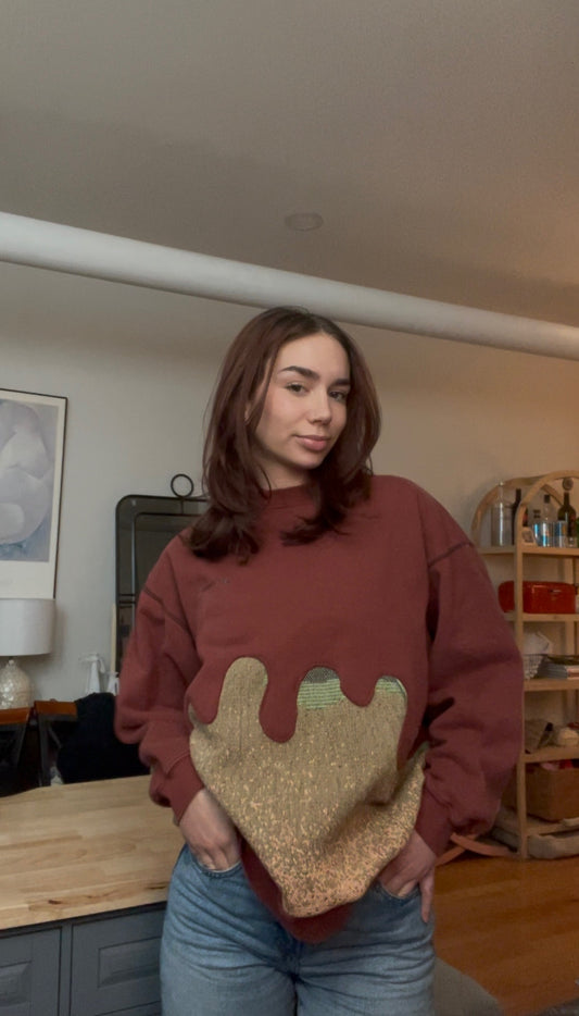 Maroon Upcycled Crew