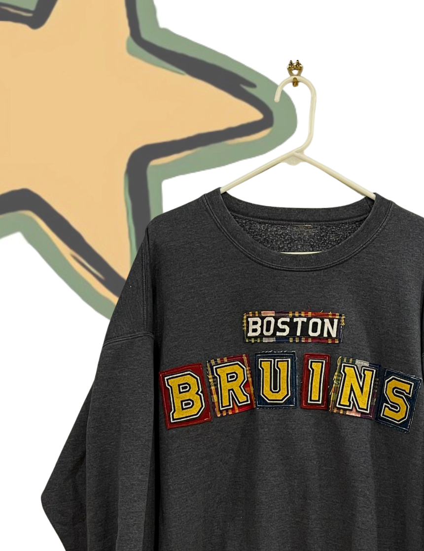 Upcycled Bruins Crew
