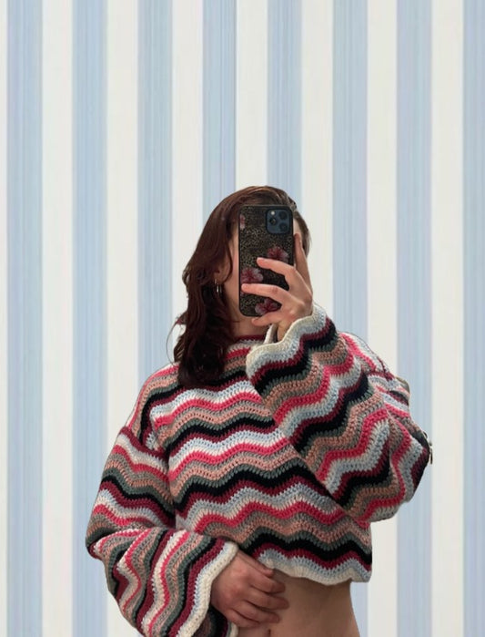 Zig Zag Crochet Sweater