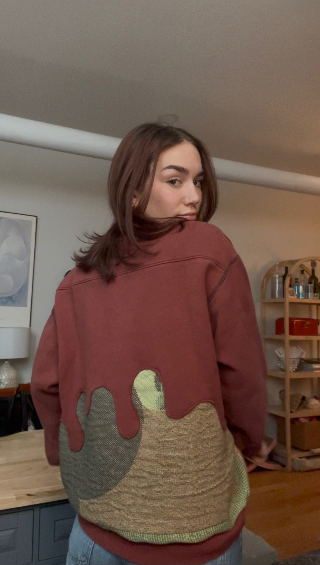 Maroon Upcycled Crew