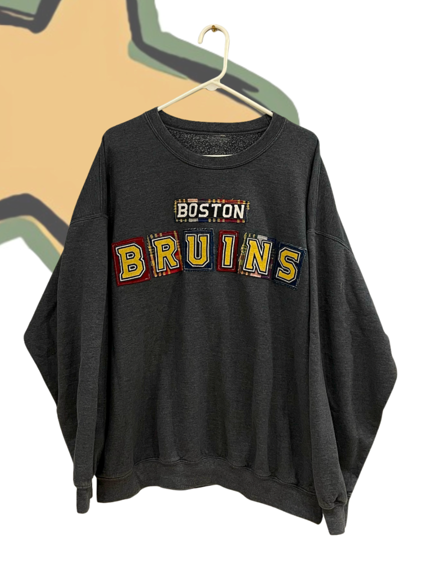 Upcycled Bruins Crew