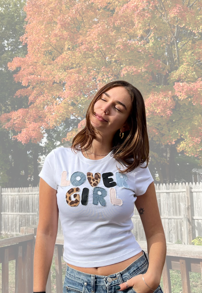"Lover Girl" Patchwork Baby Tee (S)