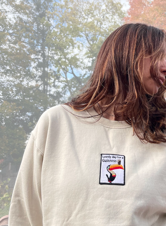 Vintage Vibe Guinness Embroidered Crewneck (M)