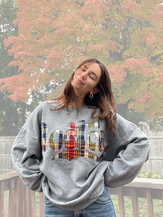 Oversized Vintage Inspired Boston Crew (XXL)