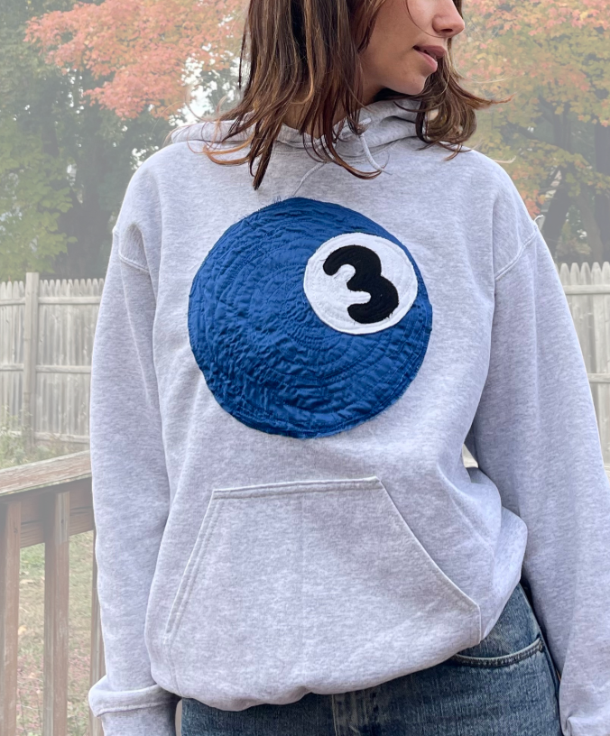 Blue 3 Ball Hoodie (M)
