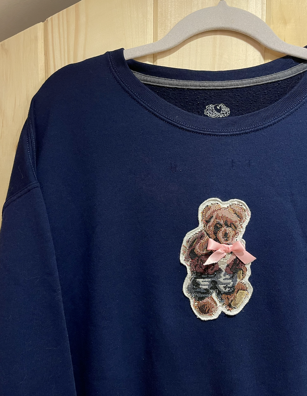 Upcycled Teddy Bear Crewneck (XL)