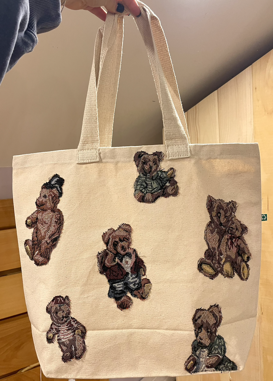 Teddy Patch Recycled Tote