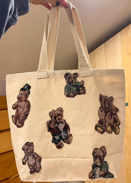 Teddy Patch Recycled Tote