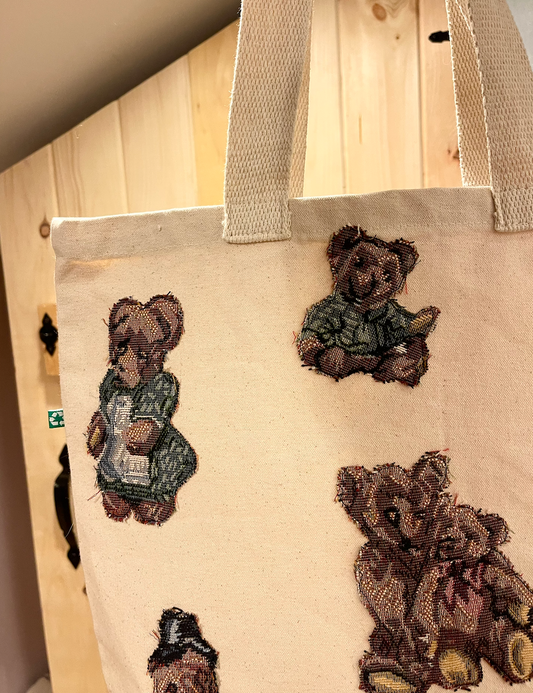Teddy Patch Recycled Tote