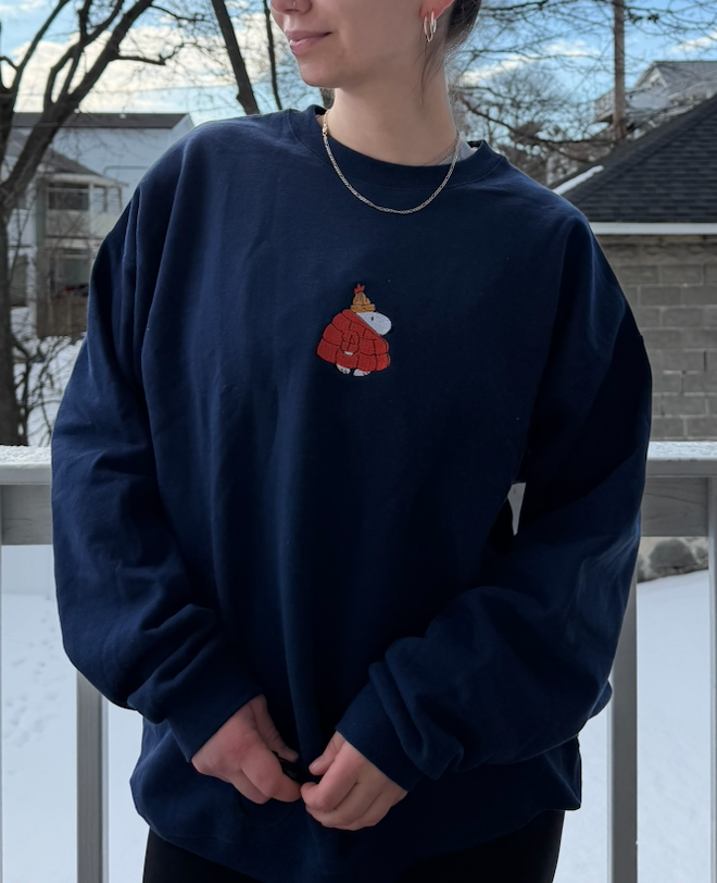 Snoopy Embroidered Crew (XL)